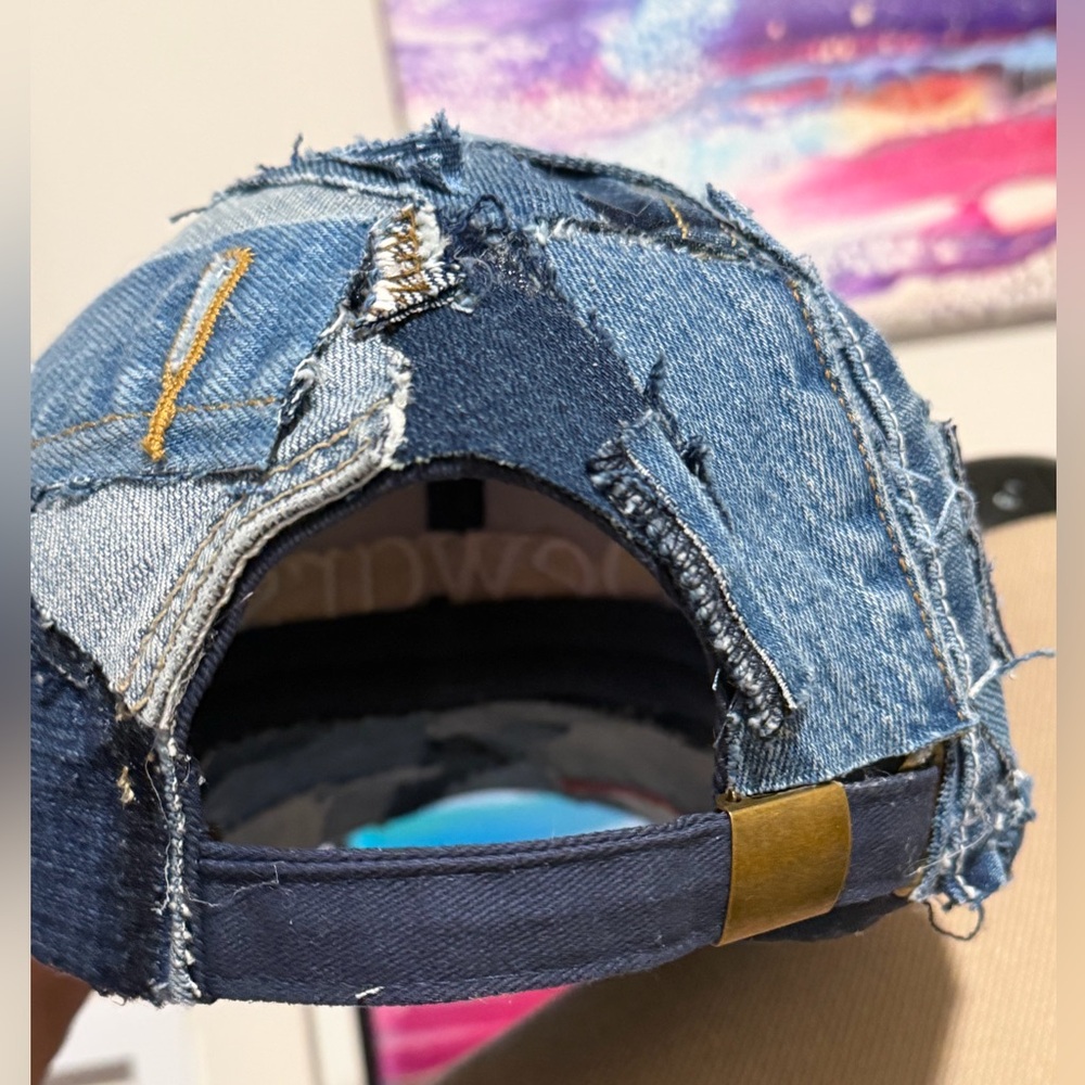 Patchwork Denim Hat/Cap - One Of A Kind! - image 4